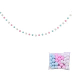 Guirlande de Pompons en Feutre Noir et Blanc - 2m - Décoration Tipi