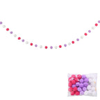Guirlande de Pompons en Feutre Noir et Blanc - 2m - Décoration Tipi