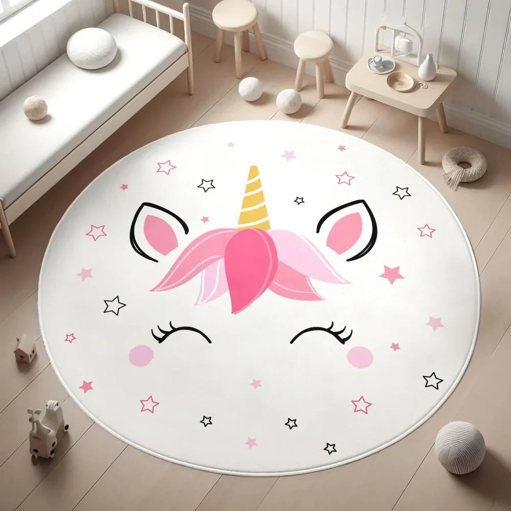 Tapis Licorne Rond Pour Enfant