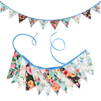 Guirlande à Fanions Vintage En Tissu Motif Fleur