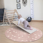 Tapis Rond Enfant Étoiles - Lavable & Doux - Ø 160cm