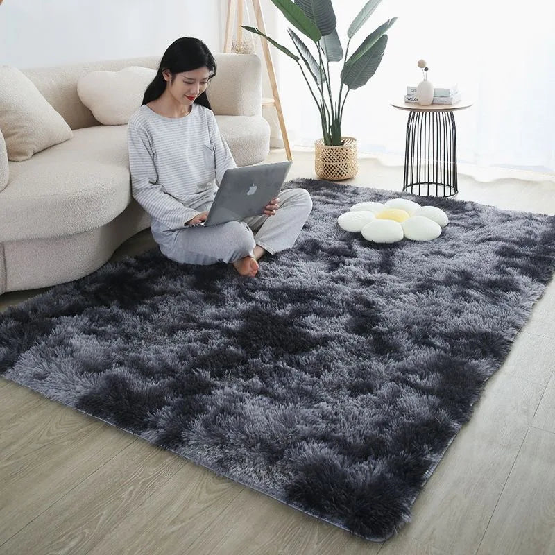 Tapis pour Tipi Moelleux à Poils Longs Antidérapant