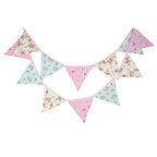 Guirlande à Fanions Vintage En Tissu Motif Fleur