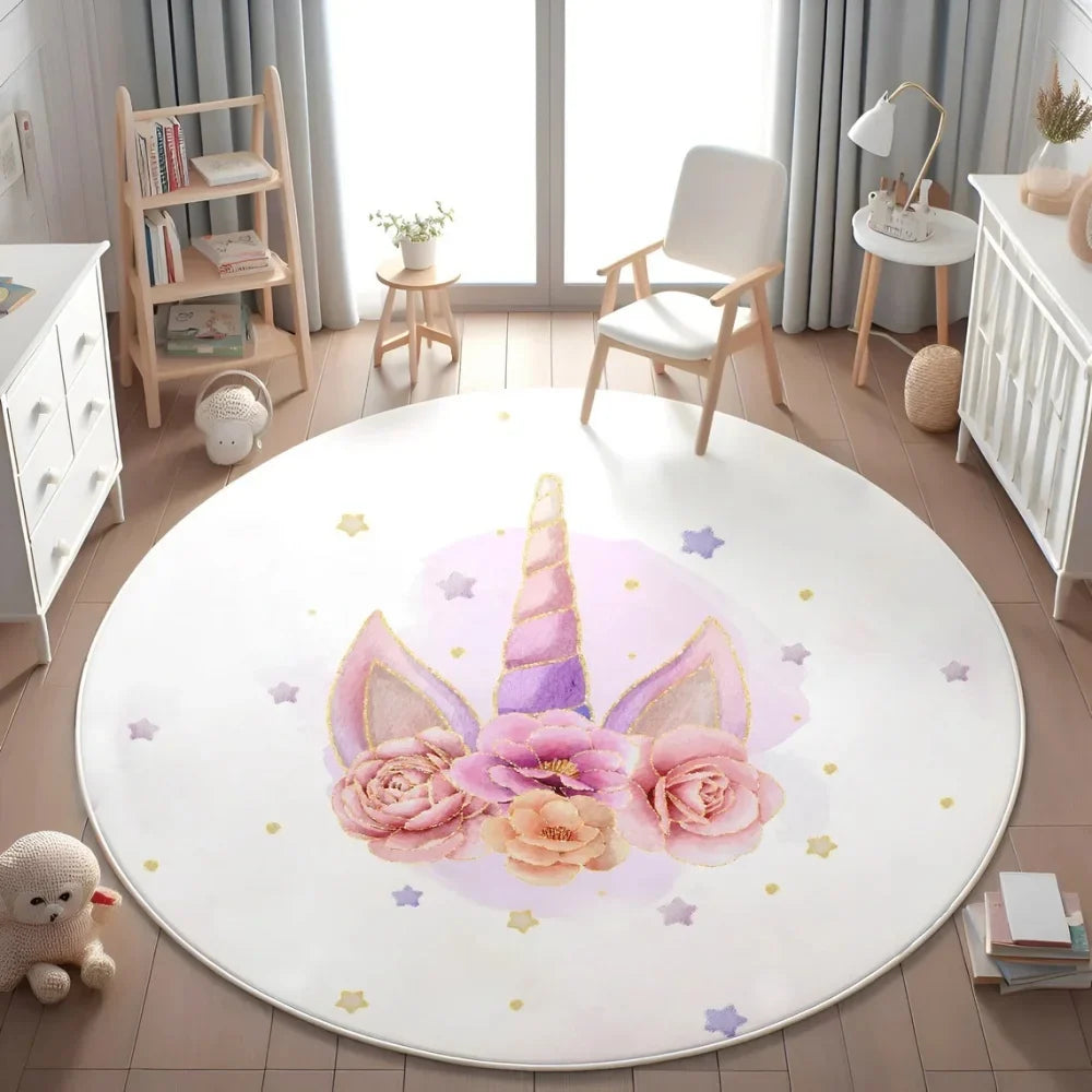 Tapis Licorne Rond Pour Enfant