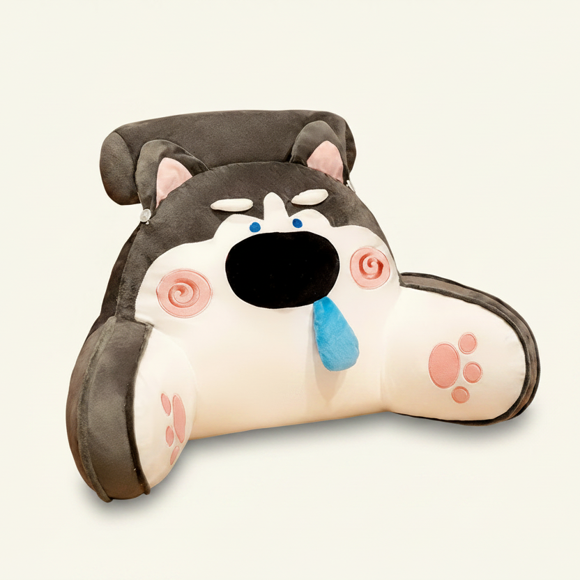 Coussin de repos ergonomique en peluche Husky - Soutien lombaire