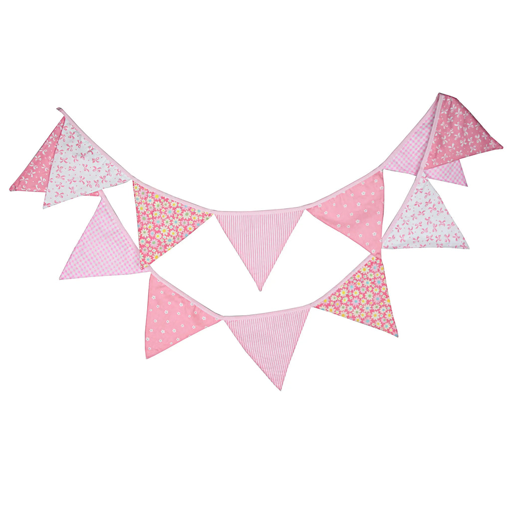 Guirlande à Fanions Vintage En Tissu Motif Fleur