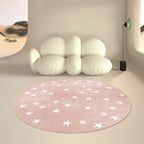 Tapis Rond Enfant Étoiles - Lavable & Doux - Ø 160cm
