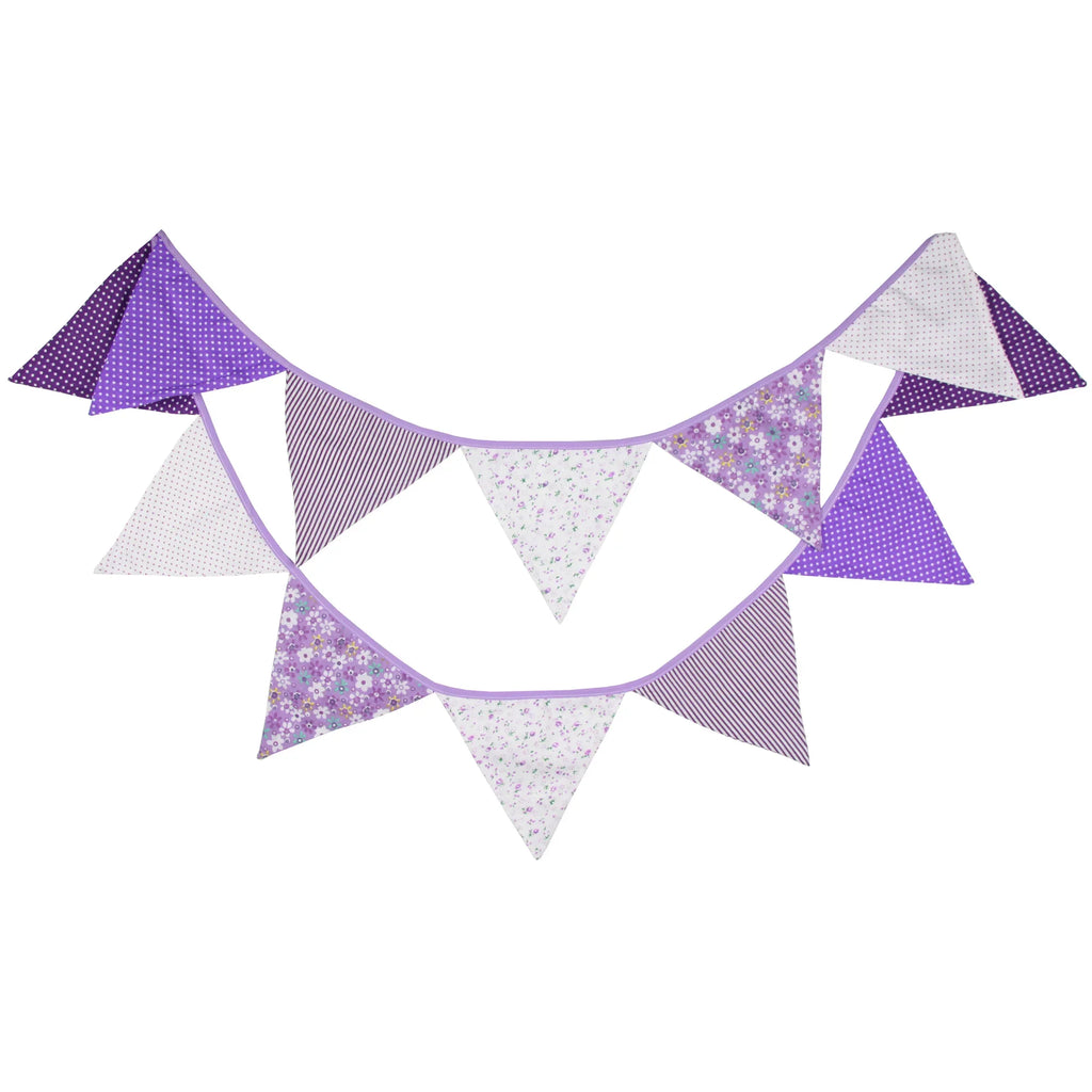 Guirlande à Fanions Vintage En Tissu Motif Fleur