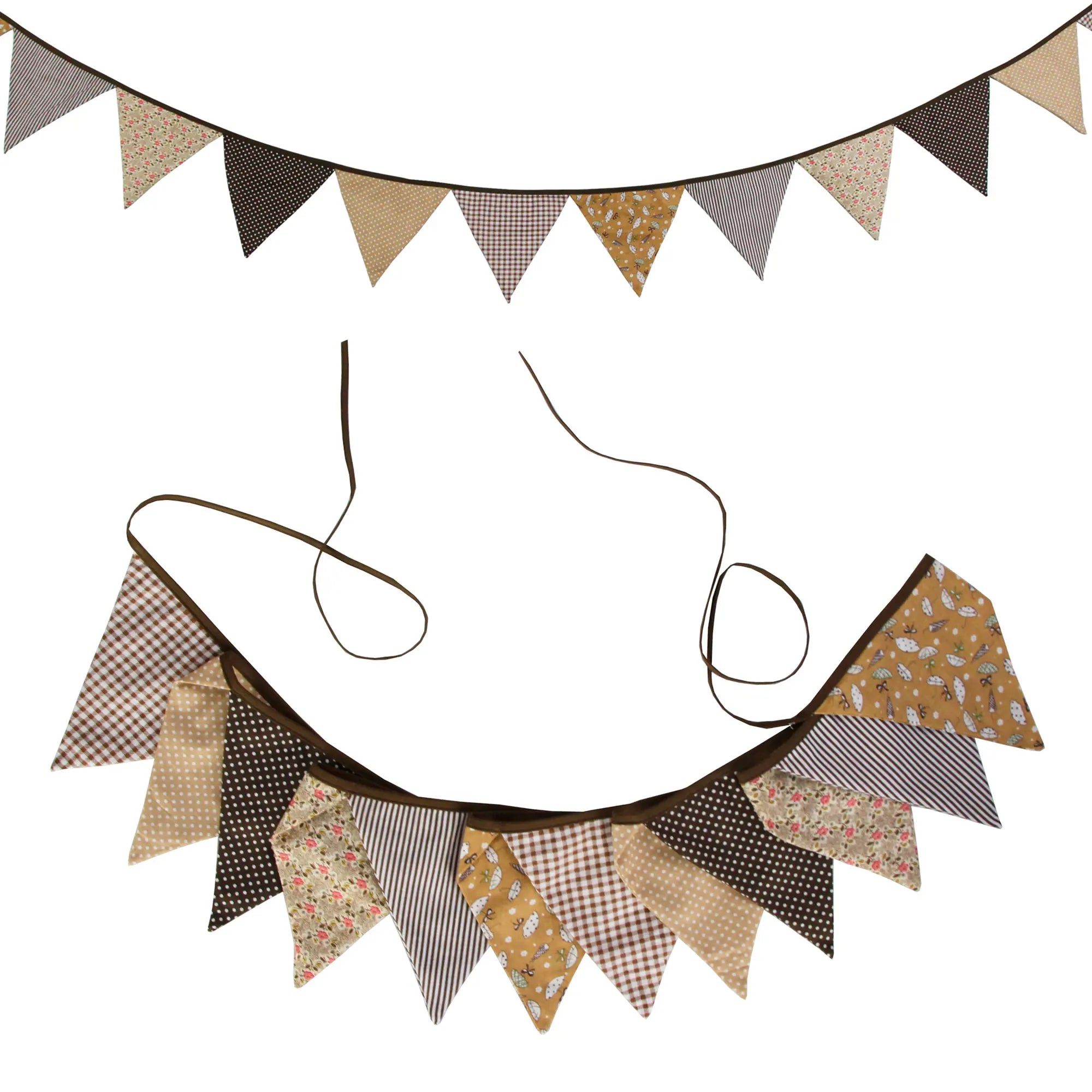 Guirlande à Fanions Vintage En Tissu Motif Fleur