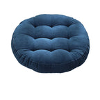 Coussin de Sol Rond en Velours Côtelé
