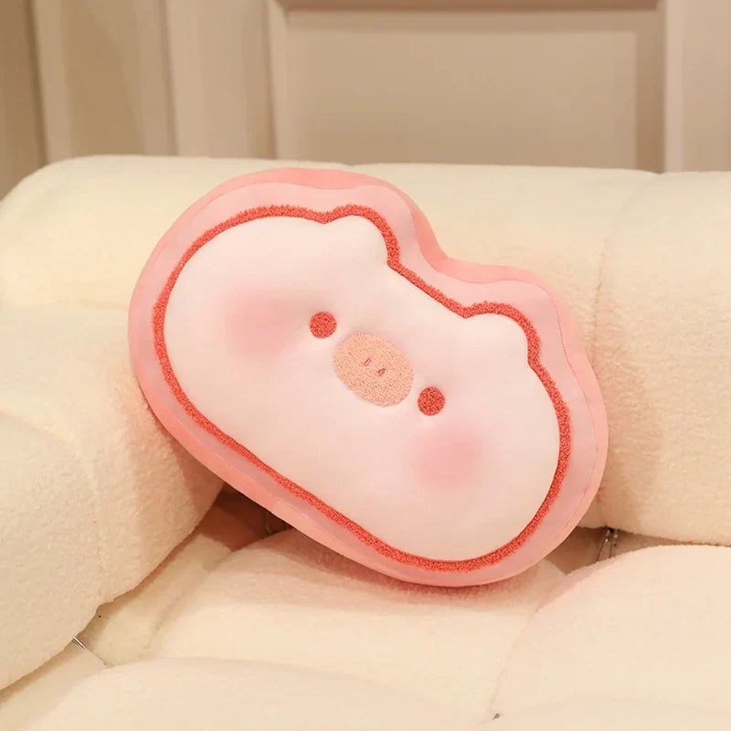Coussin Peluche Moelleux - Modèle Cochon et Chat - 40cm