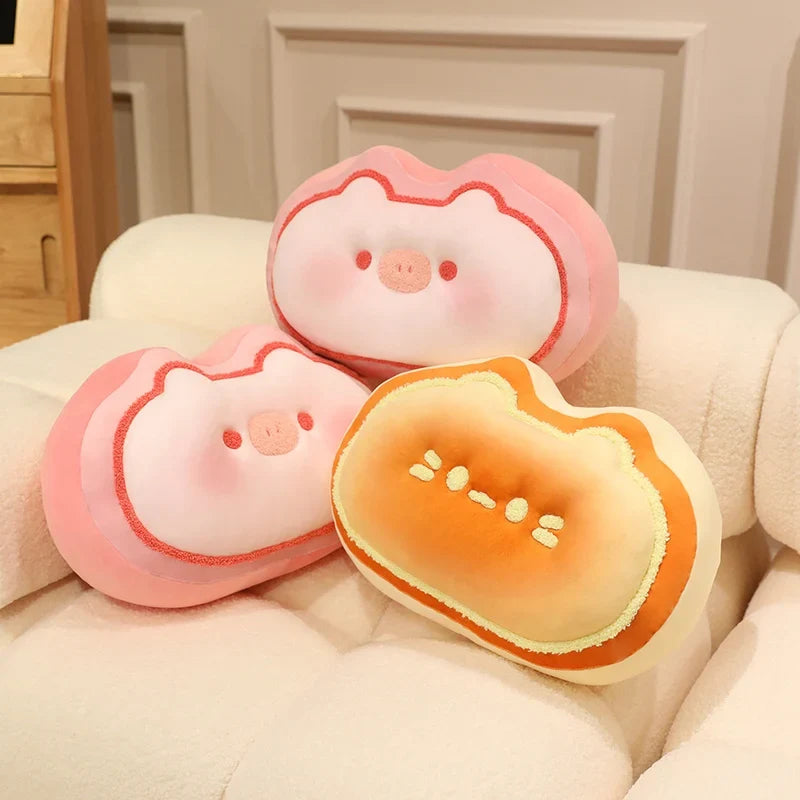 Coussin Peluche Moelleux - Modèle Cochon et Chat - 40cm