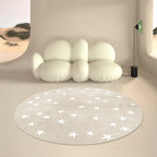 Tapis Rond Enfant Étoiles - Lavable & Doux - Ø 160cm