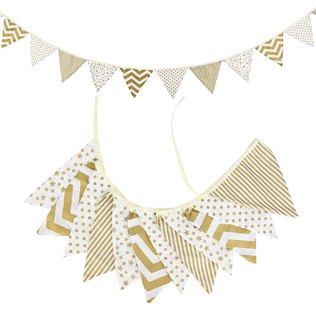 Guirlande à Fanions Vintage En Tissu Motif Fleur