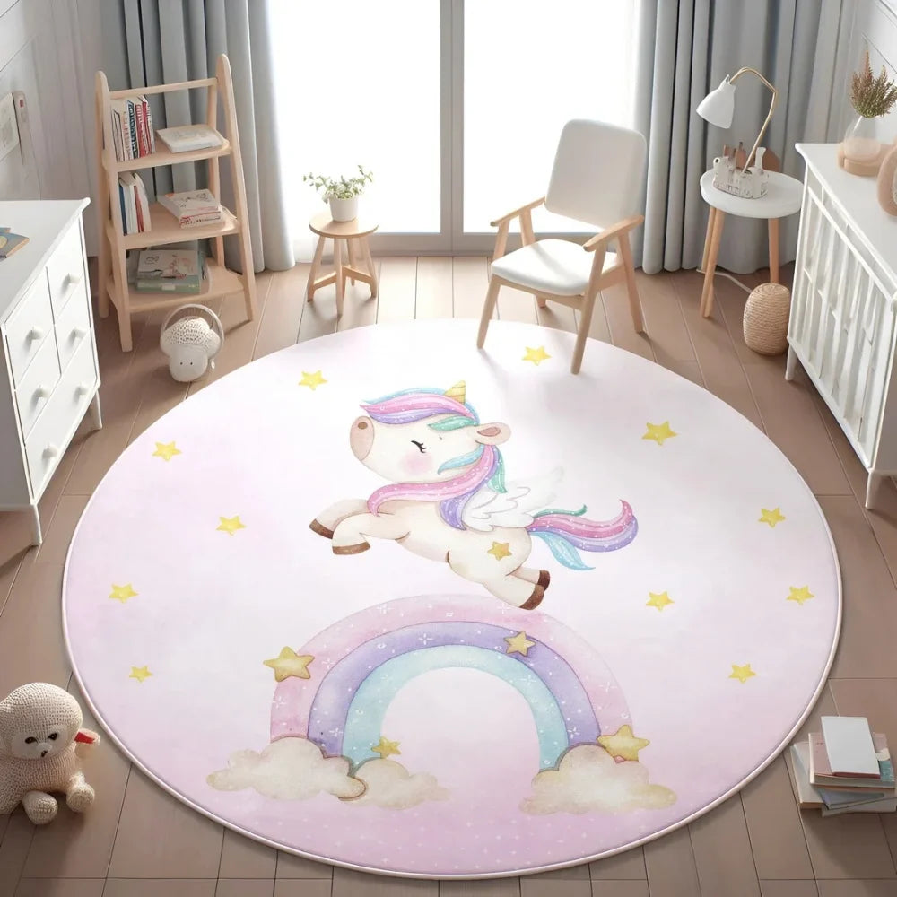 Tapis Licorne Rond Pour Enfant