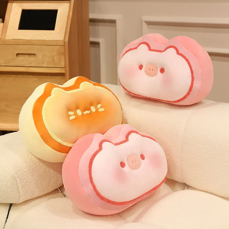 Coussin Peluche Moelleux - Modèle Cochon et Chat - 40cm