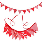 Guirlande à Fanions Vintage En Tissu Motif Fleur
