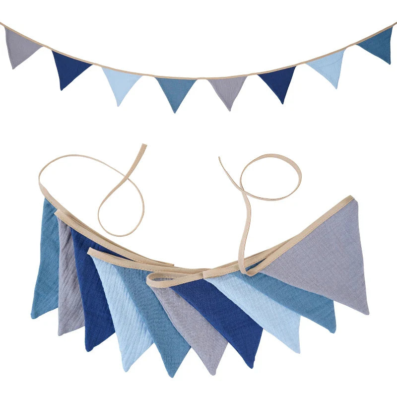 Guirlande Fanions en Tissu pour Tipi Enfant Style Bohème Neutre