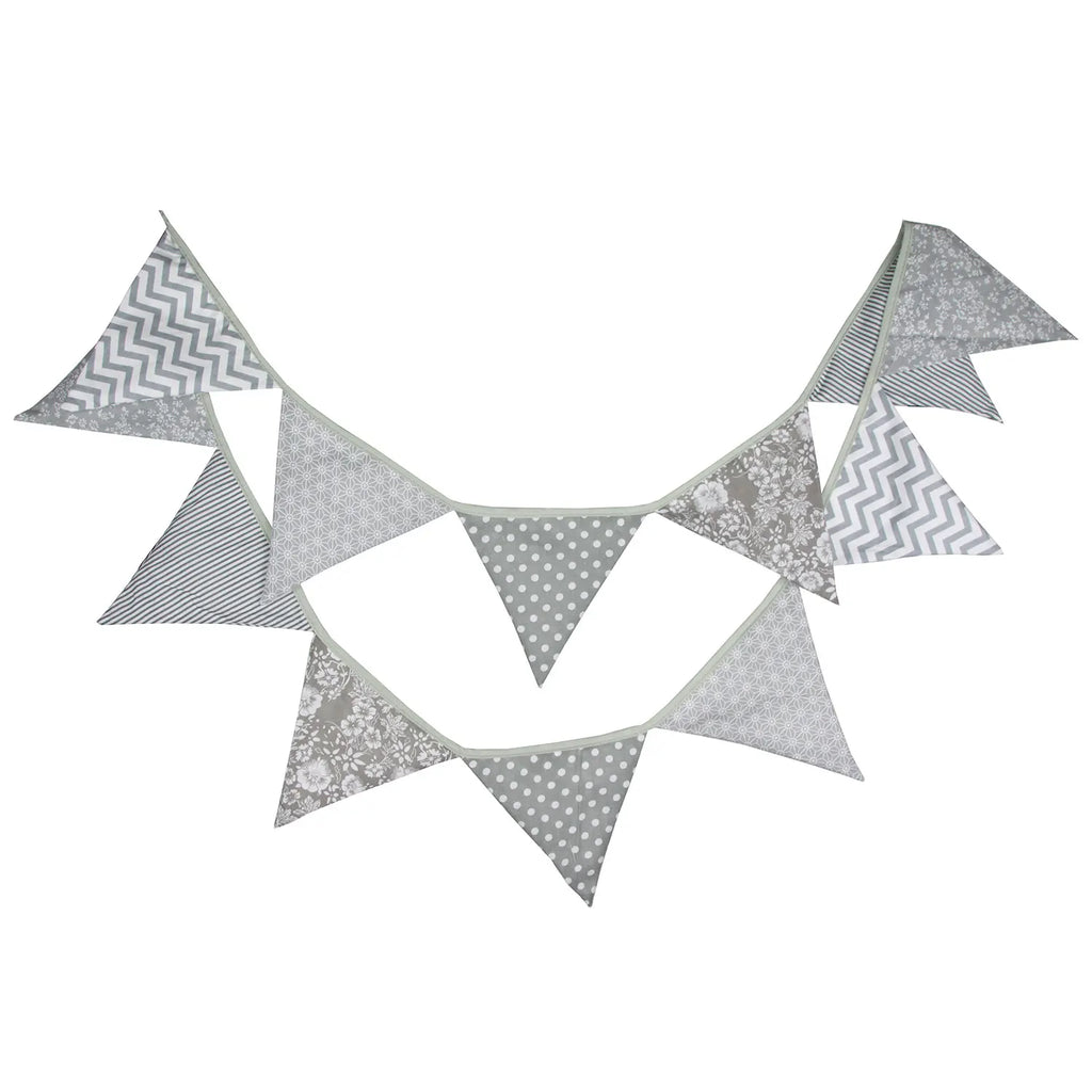 Guirlande à Fanions Vintage En Tissu Motif Fleur