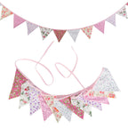 Guirlande à Fanions Vintage En Tissu Motif Fleur