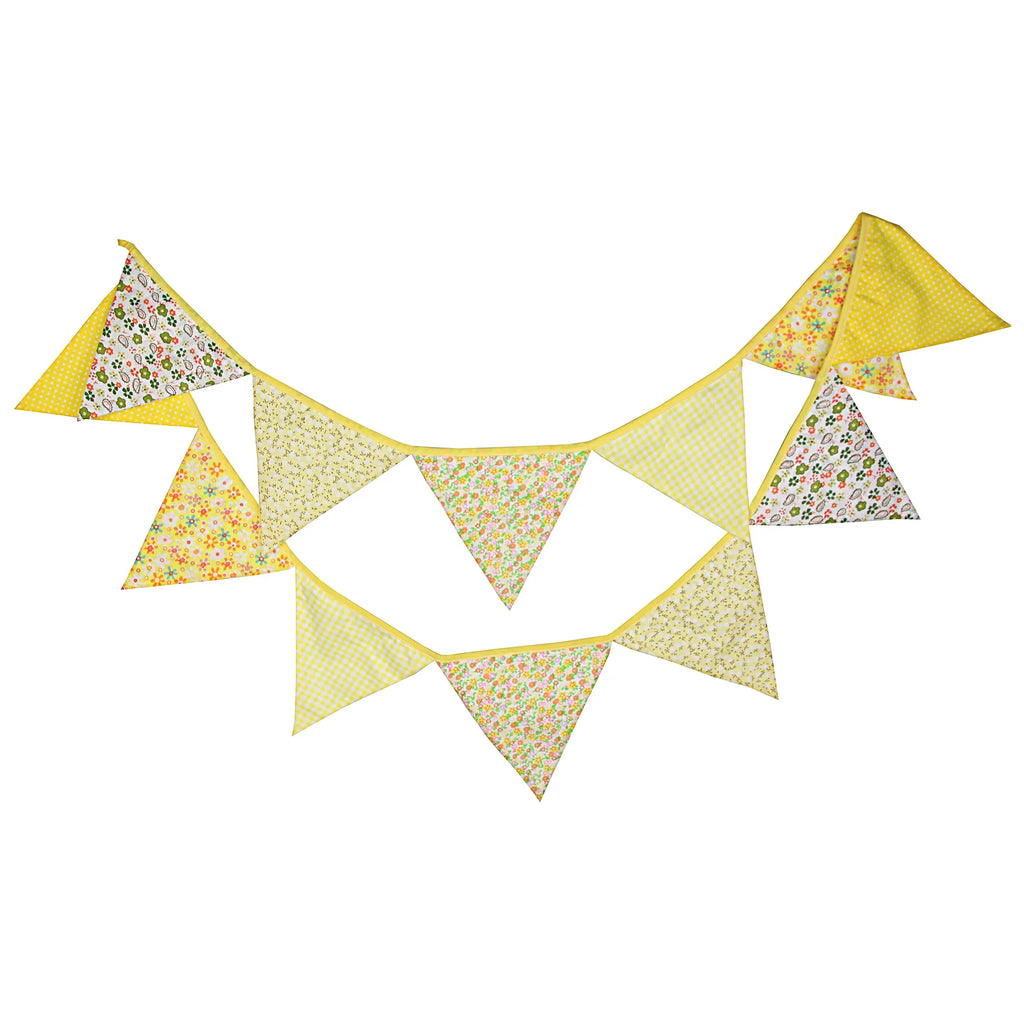 Guirlande à Fanions Vintage En Tissu Motif Fleur