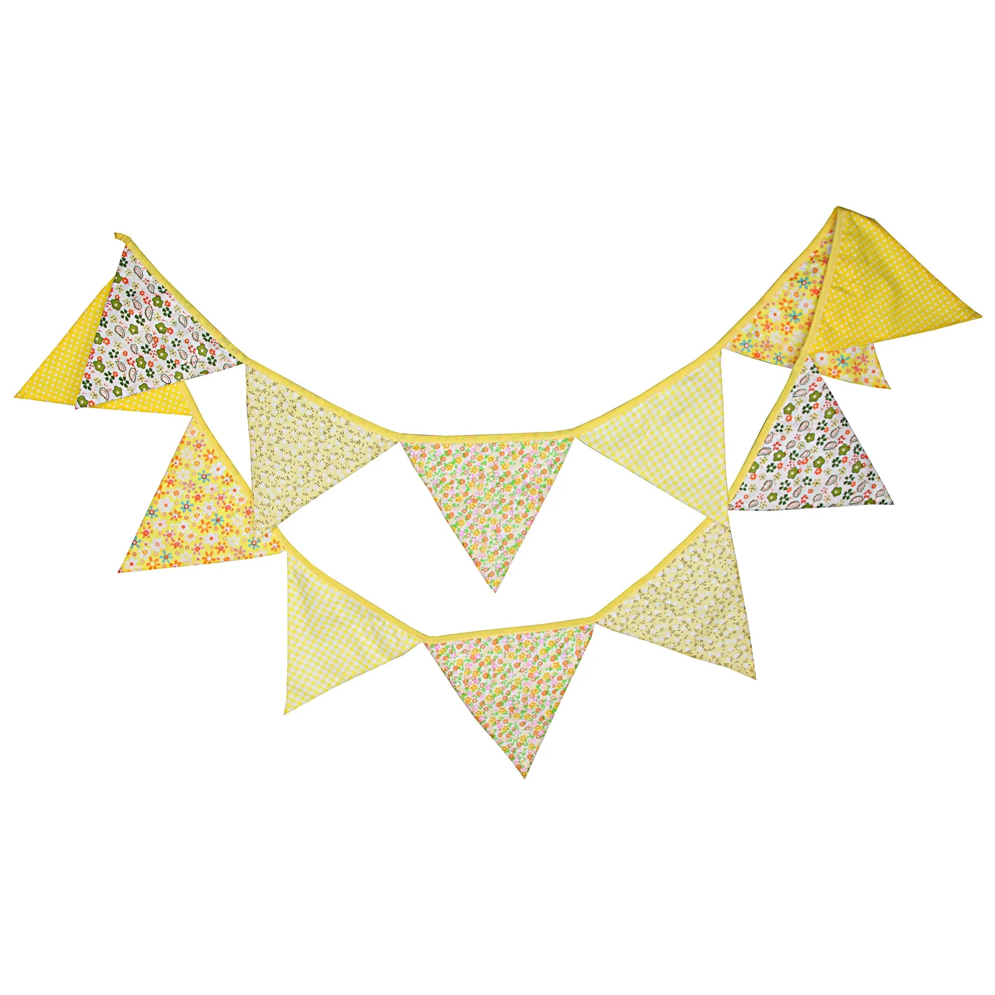 Guirlande à Fanions Vintage En Tissu Motif Fleur