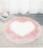 Tapis Moelleux Design Cœur Shaggy