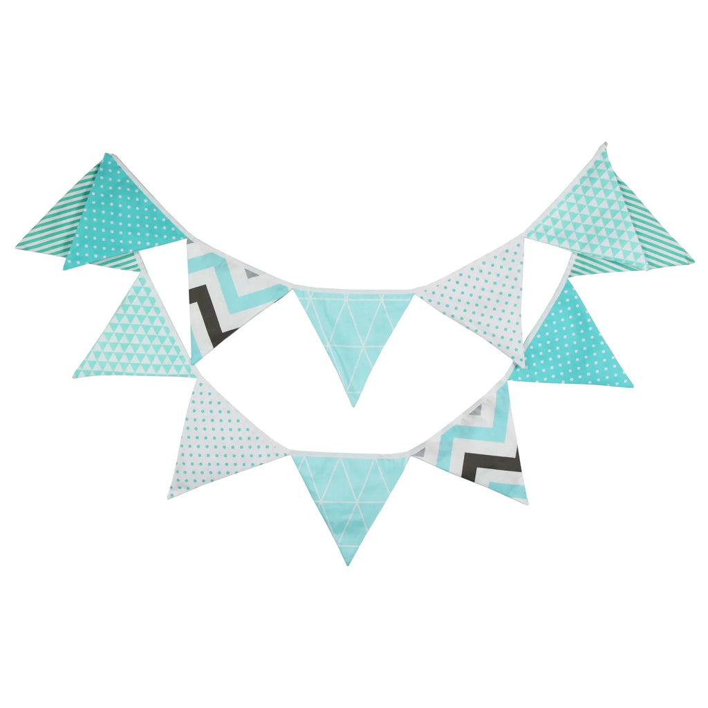 Guirlande à Fanions Vintage En Tissu Motif Fleur