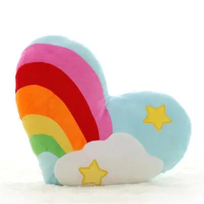 Coussin Cœur Arc-en-Ciel