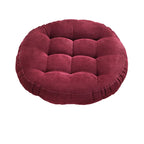 Coussin de Sol Rond en Velours Côtelé