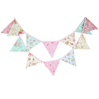 Guirlande à Fanions Vintage En Tissu Motif Fleur