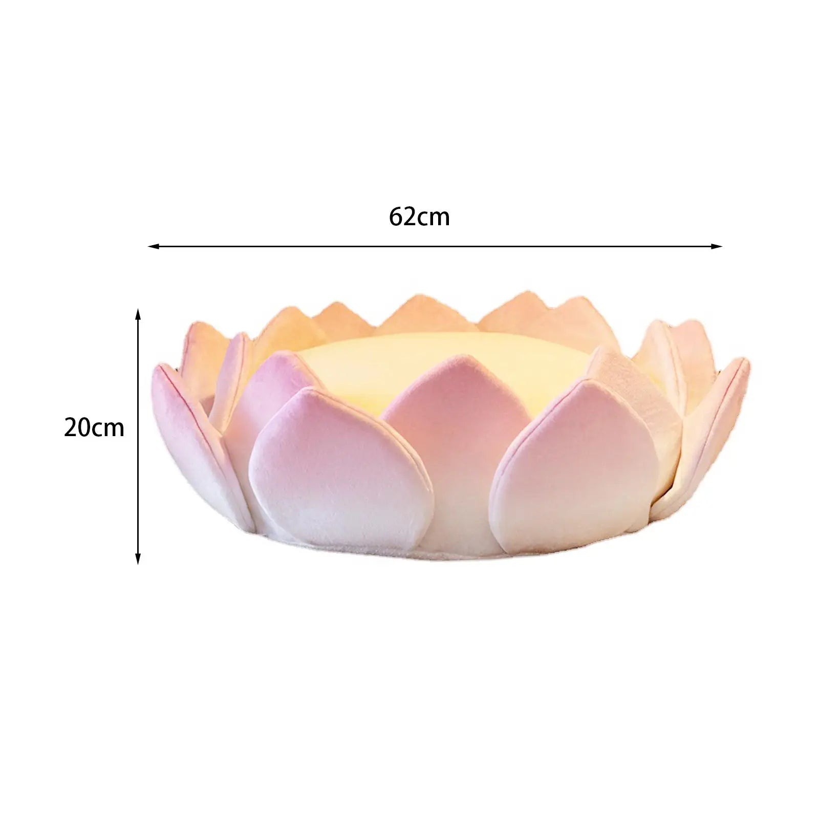 Coussin de Sol Fleur de Lotus - Pouf de Méditation Déhoussable