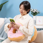 Coussin Donut Géant en Peluche Chocolat - 40cm