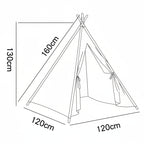 Tipi Enfant en Toile de Coton Rose - 160cm - Cabane de Jeu Pliable