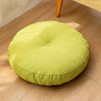 Coussin de Sol Rond en Lin - Style Japonais pour Coin Lecture