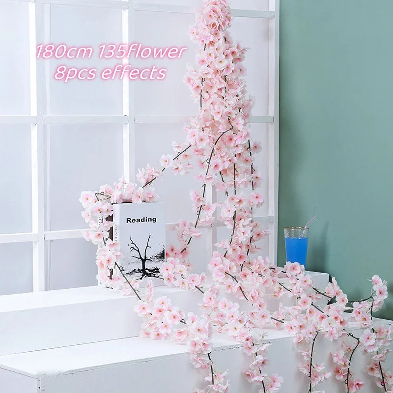 Guirlande de Fleurs de Cerisier Artificielles 180 cm