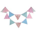 Guirlande à Fanions Vintage En Tissu Motif Fleur