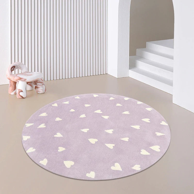 Tapis de Jeu Rond Coeurs