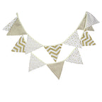 Guirlande à Fanions Vintage En Tissu Motif Fleur