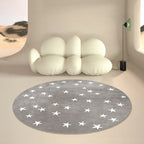 Tapis Rond Enfant Étoiles - Lavable & Doux - Ø 160cm