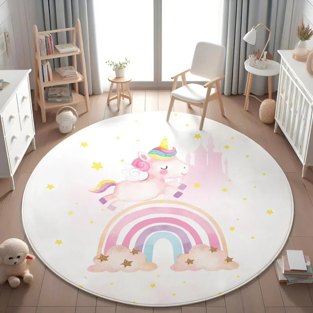 Tapis Licorne Rond Pour Enfant