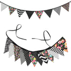 Guirlande à Fanions Vintage En Tissu Motif Fleur