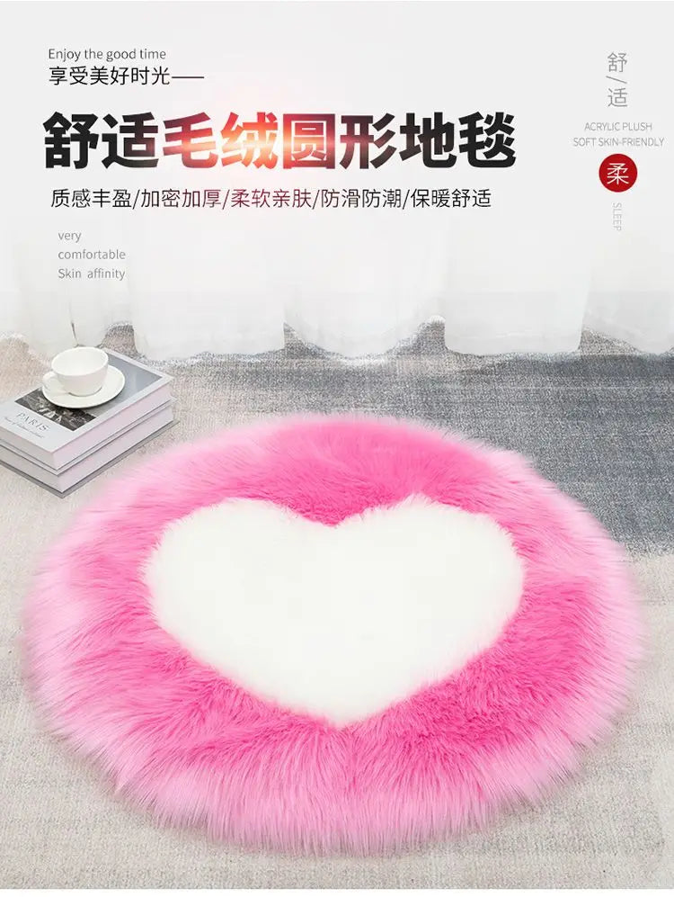 Tapis Moelleux Design Cœur Shaggy