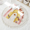 Tapis de Sol Rond Arc-en-Ciel pour Tipi et Tente Enfant Boho
