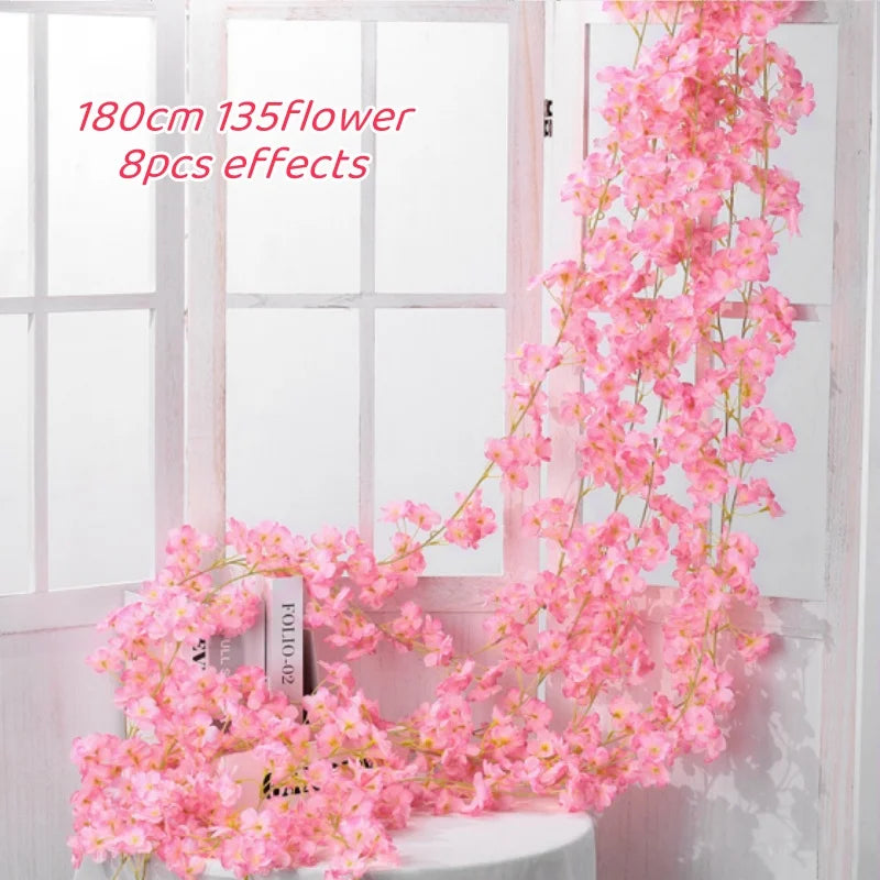 Guirlande de Fleurs de Cerisier Artificielles 180 cm