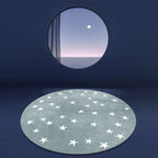Tapis Rond Enfant Étoiles - Lavable & Doux - Ø 160cm