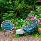 Coussin de Sol Rond en Velours Côtelé