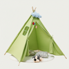 Tipi Enfant Vert Intérieur en Toile de Coton avec Fenêtre - 1.60m