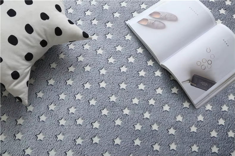 Tapis Étoiles Nuit Cosmique Bleu