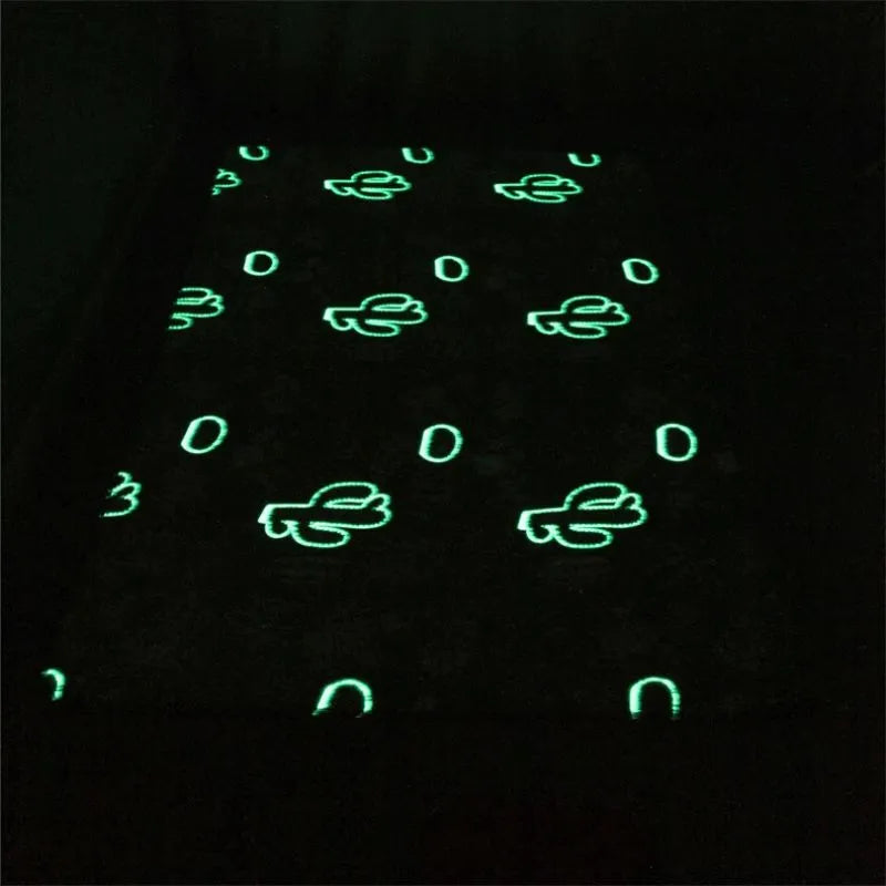Effet nocturne tapis cactus illuminé